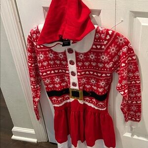 Charming Red Santa Dress Costume for Kids